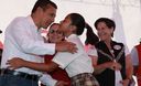 Ollanta Humala en la símbolica inauguración del año escolar en el colegio San Francisco de Asís en el distrito de Pachacamac.