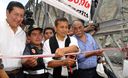 Ollanta Humala entregó puente Bailey que permitirá sacar del aislamiento a un sector de la población de Pallasca, en la región Ancash.