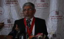 Presidente de la Corte Suprema de Lima, Dr. Héctor Lama More,en conferencia de prensa