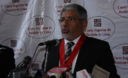 Presidente de la Corte Suprema de Lima, Dr. Héctor Lama More,en conferencia de prensa