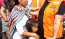 Alcaldesa de Lima Susana Villarán, visita zonas afectadas por el desborde del río huaycoloro