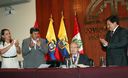 Javier Pérez de Cuéllar fue nombrado hoy 'Ciudadano Andino Honorífico' por la Comunidad Andina