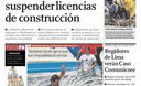 Portada de los diarios de Lima, 14 de enero de 2011