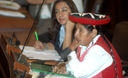 Congresista Hilaria Supa, en la Comisión de Educación del congreso