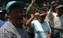 Huelga de Pensionistas en Plena avenida abancay