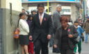 Congresista  Kenji Fujimori en la avenida abancay