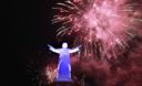 Inauguración del Cristo del Pacifico, en el Morro Solar en Chorrillos