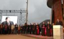 Inauguración del Cristo del Pacifico, en el Morro Solar en Chorrillos