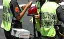 Policias Motorizados en la plaza de armas