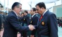 Ministro del Interior, Óscar Valdés en la Sede del ministerio