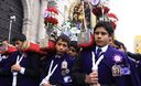 Señor de los Milagros de Nazarenas a cargo de la Hermandad Infantil
