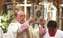 Juan Luis Cipriani ofició misa con motivo de celebraciones de Semana Santa 2012 en la Catebral de Lima