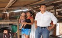 Ollanta Humala visitó a los damnificados por desbordes en Iquitos