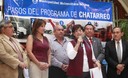 Alcaldesa de Lima, Susana Villarán, hace entrega del cheque Nº 100 del Programa de Chatarreo