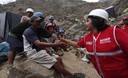 Ministra Ana Jara inspecciona trabajos de rescate de los mineros de la empresa Cabeza de Negro atrapados por derrumbe en Ica