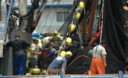 Pescadores artesanales laboran en el puerto del Callao, el primer puerto del Perú