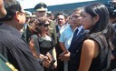 Ollanta Humala en el homenaje a la capitana PNP Nancy Flores, muerta cuando realizaba patrullaje en helicóptero en el Cusco