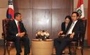 Ollanta Humala con su homólogo de Corea, Lee Myung-Bak
