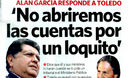 Portada de los diarios de Lima, 9 de noviembre de 2010