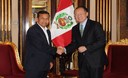Presidente Ollanta Humala, se reúne con el presidente electo del Banco Mundial Jim Yong Kim, en Palacio de Gobierno