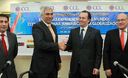 El ministro de Comercio Exterior y Turismo José Luis Silva Martinot en una conferencia de prensa