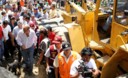 El presidente del Congreso, Daniel Abugattás Majluf, también encabezó un recorrido por las zonas altas de Chosica con el fin de inspeccionar los trabajos de remoción de escombros