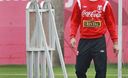 Paolo Guerrero en la Videna en una sesión de entrenamiento