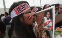 Hinchas de Peru poco antes del encuentro ante Paraguay
