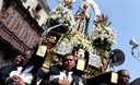 Imagen de San Martín de Porres salió en procesión hacia la Basílica Catedral de Lima, lugar donde se realizó una misa en conmemoración de los 50 años de su canonización