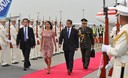 Presidente de la República, Ollanta Humala y su comitiva oficial llegán al aeropuerto internacional de Tokio, Japón