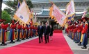 Presidente Ollanta Humala es recibido por su homólogo de Corea del Sur, Lee Myung-bak en la Casa Azul