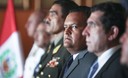 Ministro de Defensa, José Urquizo, participó  en ceremonia de saludo de los altos mandos de las Fuerzas Armadas
