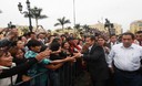 Presidente Ollanta Humala, encabezó Cambio de Guardia y saludo al público en general en la plaza de armas