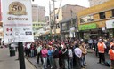 Trabajadores y clientes  del emporio de Gamarra, en La Victoria, realizaron este mediodía un simulacro de sismo