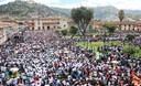 Marcha por la paz en la ciudad de Cajamarca