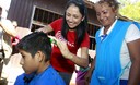 Primera Dama Nadine Heredia, entrega ayuda a damnificados por inundaciones en región Ucayali