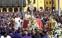 El Cardenal Juan Luis Cipriani presidio la misa al Corpus Christi, que se realizó en la Plaza Mayor de lima