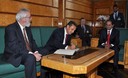 Presidente Ollanta Humala junto al director de la  Organización Internacional del Trabajo (OIT) Juan Somavia en Ginebra,Suiza