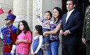 Presidente Ollanta Humala encabezó ceremonia de cambio de guardia montada en Palacio de Gobierno por el día del padre