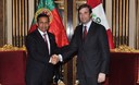 Presidente Ollanta Humala recibió al Primer Ministro de Portugal, Pedro Passos Coelho, quien llegó a nuestro país en visita oficial