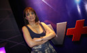 Patricia del rio periodista y conductora del  cable canal a tv+