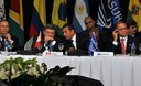 Presidente de la República, Ollanta Humala, durante la reunión extraordinaria de la Unión de Naciones Suramericanas