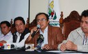 Conferencia de prensa del Presidente Regional de Cajamarca, Gregorio Santos