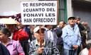 Fonavistas miembros de la Asociación Nacional de Pensionistas reclaman sus derechos frente al Tribunal Constitucional