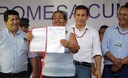 Presidente Ollanta Humala entrega titulo de propiedad en Belen ,Región Loreto