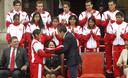 Jefe de Estado, Ollanta Humala, despide en palacio de gobierno a la delegación nacional que participará en Olimpiadas de Londres 2012
