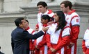 Jefe de Estado, Ollanta Humala, despide en palacio de gobierno a la delegación nacional que participará en Olimpiadas de Londres 2012