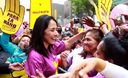 Primera Dama de la Nación Nadine Heredia asiste a la Campaña Contra la Violencia a la Mujer