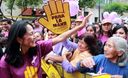 Primera Dama de la Nación Nadine Heredia asiste a la Campaña Contra la Violencia a la Mujer
