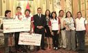 El presidente Ollanta Humala condecoró hoy a los ajedrecistas peruanos Jorge Cori y Diego Cuéllar con la Medalla de Honor al Mérito Deportivo